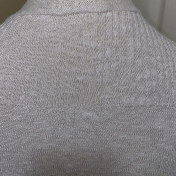 Eileen Fisher Linen cotton blend cardigan sweater white women's size Medium - Picture 4 of 7